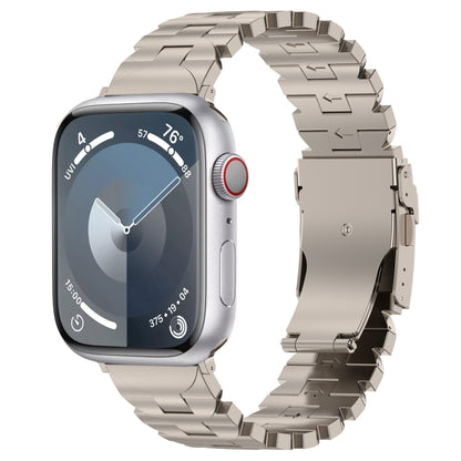 For Apple Watch SE 2023 44mm Butterfly Type Titanium Steel Watch Band(Titanium) - Watch Bands by PMC Jewellery | Online Shopping South Africa | PMC Jewellery