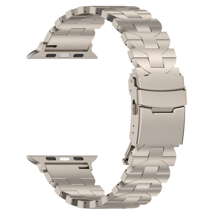 For Apple Watch SE 2023 40mm Butterfly Type Titanium Steel Watch Band(Titanium) - Watch Bands by PMC Jewellery | Online Shopping South Africa | PMC Jewellery