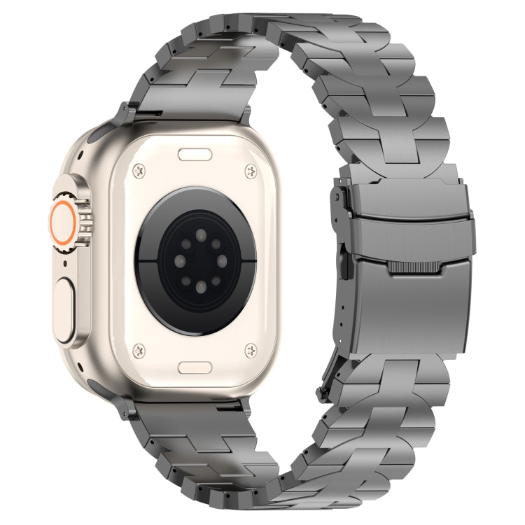 For Apple Watch Series 8 41mm Butterfly Type Titanium Steel Watch Band(Grey) - Watch Bands by PMC TechLife | Online Shopping South Africa | PMC TechLife