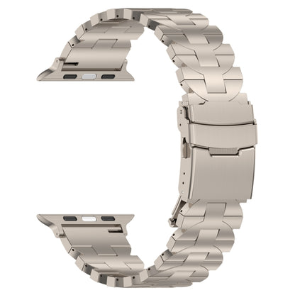 For Apple Watch Series 8 45mm Butterfly Type Titanium Steel Watch Band(Titanium) - Watch Bands by PMC Jewellery | Online Shopping South Africa | PMC Jewellery