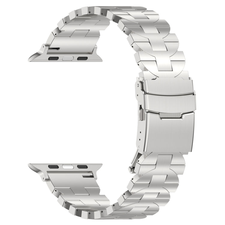 For Apple Watch SE 2022 40mm Butterfly Type Titanium Steel Watch Band(Silver) - Watch Bands by PMC Jewellery | Online Shopping South Africa | PMC Jewellery