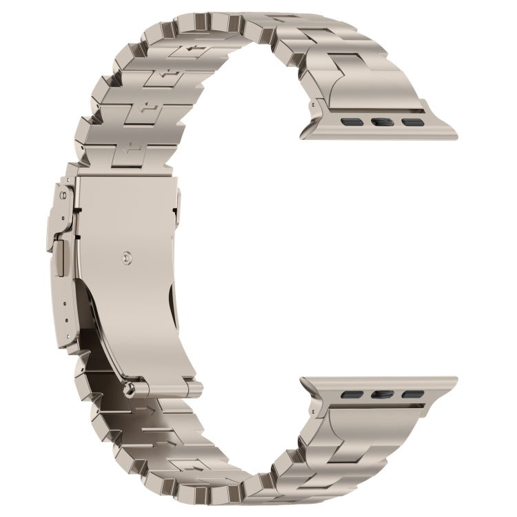 For Apple Watch Series 7 41mm Butterfly Type Titanium Steel Watch Band(Titanium) - Watch Bands by PMC TechLife | Online Shopping South Africa | PMC TechLife