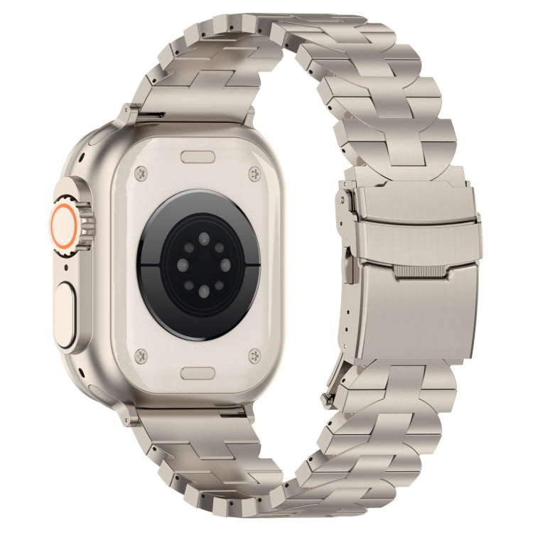 For Apple Watch Series 7 41mm Butterfly Type Titanium Steel Watch Band(Titanium) - Watch Bands by PMC TechLife | Online Shopping South Africa | PMC TechLife