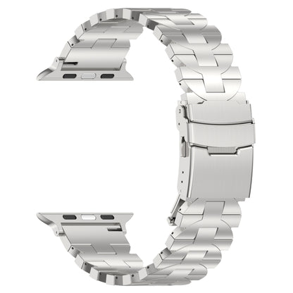 For Apple Watch Series 4 44mm Butterfly Type Titanium Steel Watch Band(Silver) - Watch Bands by PMC Jewellery | Online Shopping South Africa | PMC Jewellery