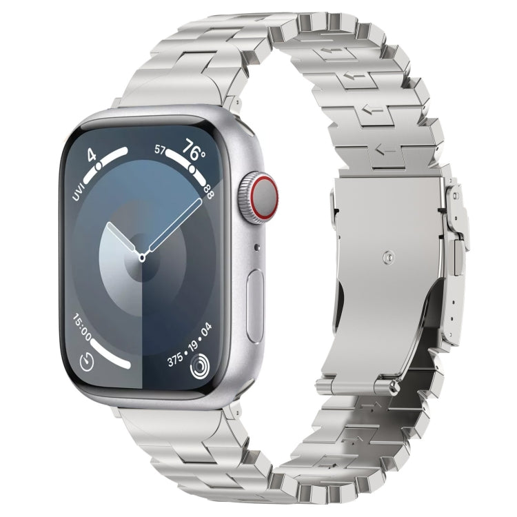 For Apple Watch Series 3 42mm Butterfly Type Titanium Steel Watch Band(Silver) - Watch Bands by PMC TechLife | Online Shopping South Africa | PMC TechLife
