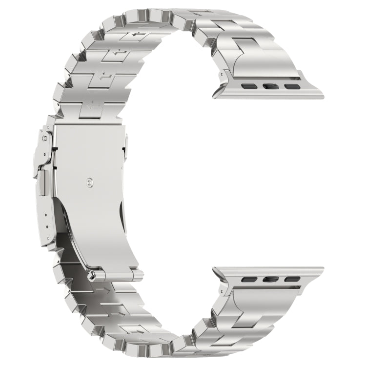 For Apple Watch Series 2 38mm Butterfly Type Titanium Steel Watch Band(Silver) - Watch Bands by PMC TechLife | Online Shopping South Africa | PMC TechLife