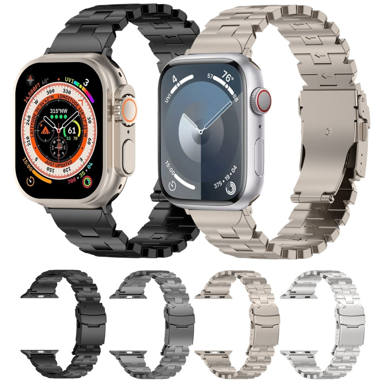 For Apple Watch Series 6 40mm Butterfly Type Titanium Steel Watch Band(Grey) - Watch Bands by PMC Jewellery | Online Shopping South Africa | PMC Jewellery