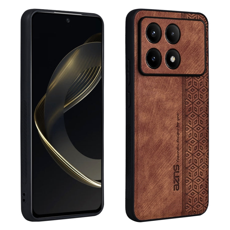 For Xiaomi Redmi K70 AZNS 3D Embossed Skin Feel Phone Case(Brown) - Xiaomi Cases by AZNS | Online Shopping South Africa | PMC Jewellery | Buy Now Pay Later Mobicred