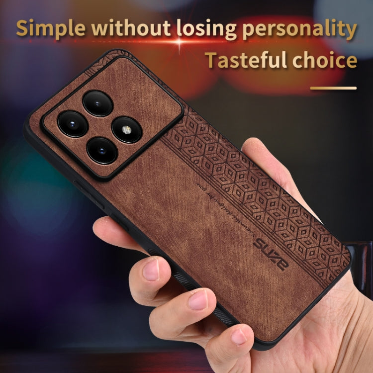 For Xiaomi Redmi K70 AZNS 3D Embossed Skin Feel Phone Case(Brown) - Xiaomi Cases by AZNS | Online Shopping South Africa | PMC Jewellery | Buy Now Pay Later Mobicred