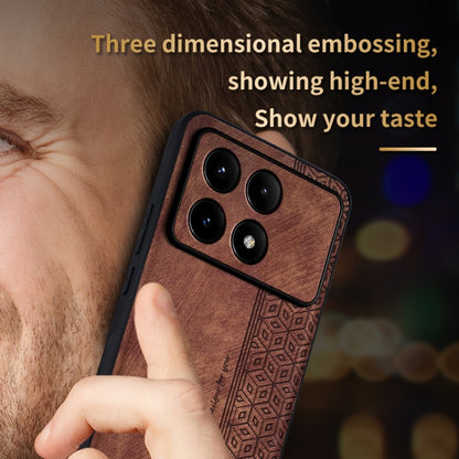 For Xiaomi Redmi K70 AZNS 3D Embossed Skin Feel Phone Case(Brown) - Xiaomi Cases by AZNS | Online Shopping South Africa | PMC Jewellery | Buy Now Pay Later Mobicred