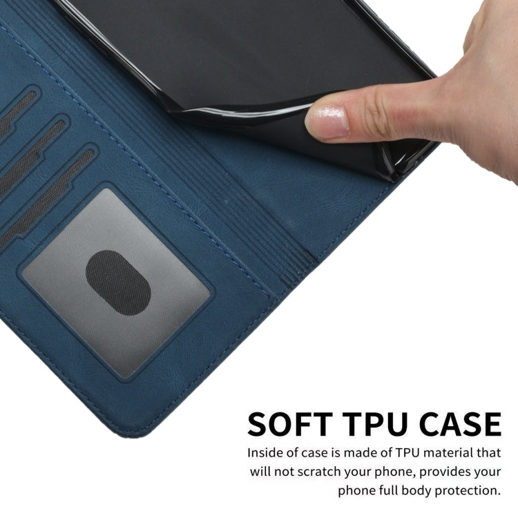 For Google Pixel 9 Pro Cubic Skin Feel Flip Leather Phone Case(Blue) - Google Cases by PMC TechLife | Online Shopping South Africa | PMC TechLife | Buy Now Pay Later Mobicred