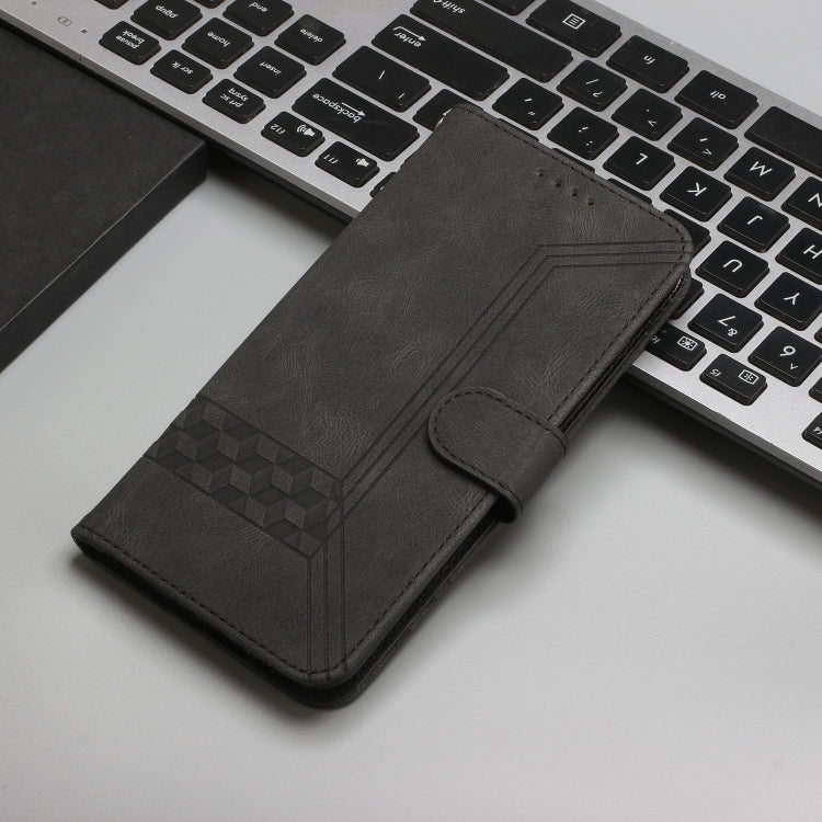 For Google Pixel 9 Cubic Skin Feel Flip Leather Phone Case(Black) - Google Cases by PMC TechLife | Online Shopping South Africa | PMC TechLife | Buy Now Pay Later Mobicred