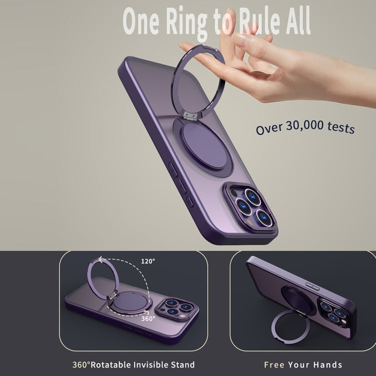 For iPhone 13 Pro Max 360-degree Rotating MagSafe Magnetic Holder Phone Case(Purple) - iPhone 13 Pro Max Cases by PMC TechLife | Online Shopping South Africa | PMC TechLife