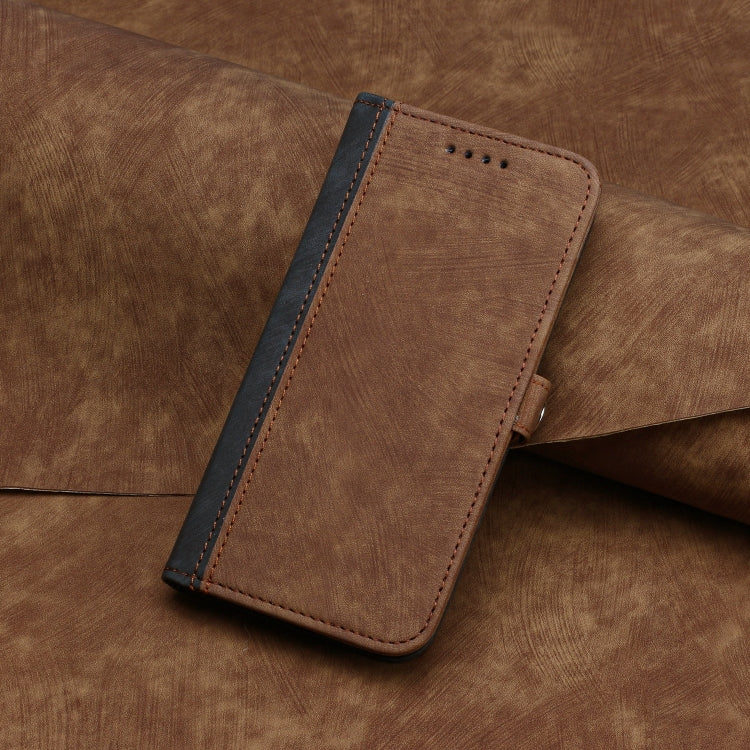 For Google Pixel 9 Side Buckle Double Fold Hand Strap Leather Phone Case(Brown) - Google Cases by PMC TechLife | Online Shopping South Africa | PMC TechLife | Buy Now Pay Later Mobicred