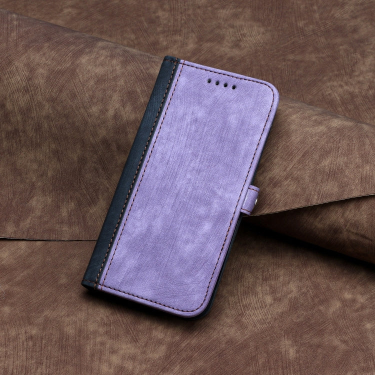 For Google Pixel 9 Side Buckle Double Fold Hand Strap Leather Phone Case(Purple) - Google Cases by PMC TechLife | Online Shopping South Africa | PMC TechLife | Buy Now Pay Later Mobicred