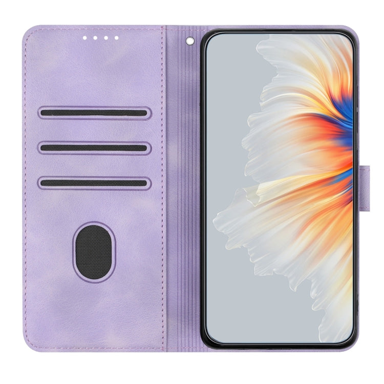 For Google Pixel 9 Pro Heart Pattern Skin Feel Leather Phone Case(Purple) - Google Cases by PMC TechLife | Online Shopping South Africa | PMC TechLife | Buy Now Pay Later Mobicred