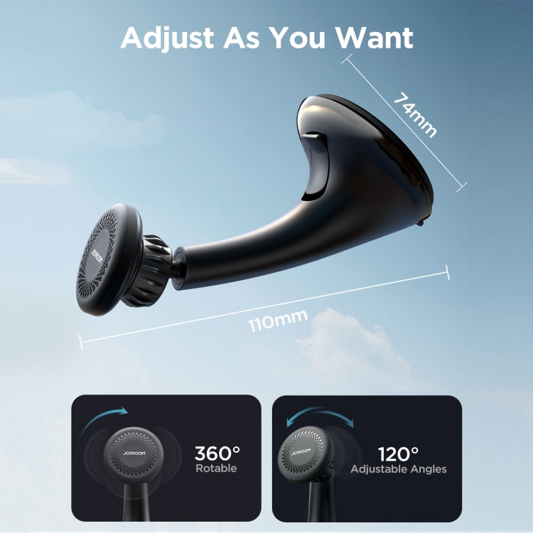 JOYROOM JR-ZS356 Magnetic Car Suction Cup Phone Holder(Black) - Car Holders by JOYROOM | Online Shopping South Africa | PMC TechLife | Buy Now Pay Later Mobicred