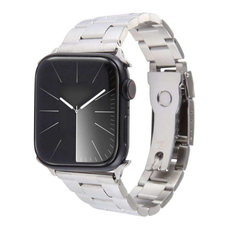 For Apple Watch Ultra 49mm Three-Bead Stainless Steel Watch Band(Silver) - free shipping - PMC TechLife - Order now!