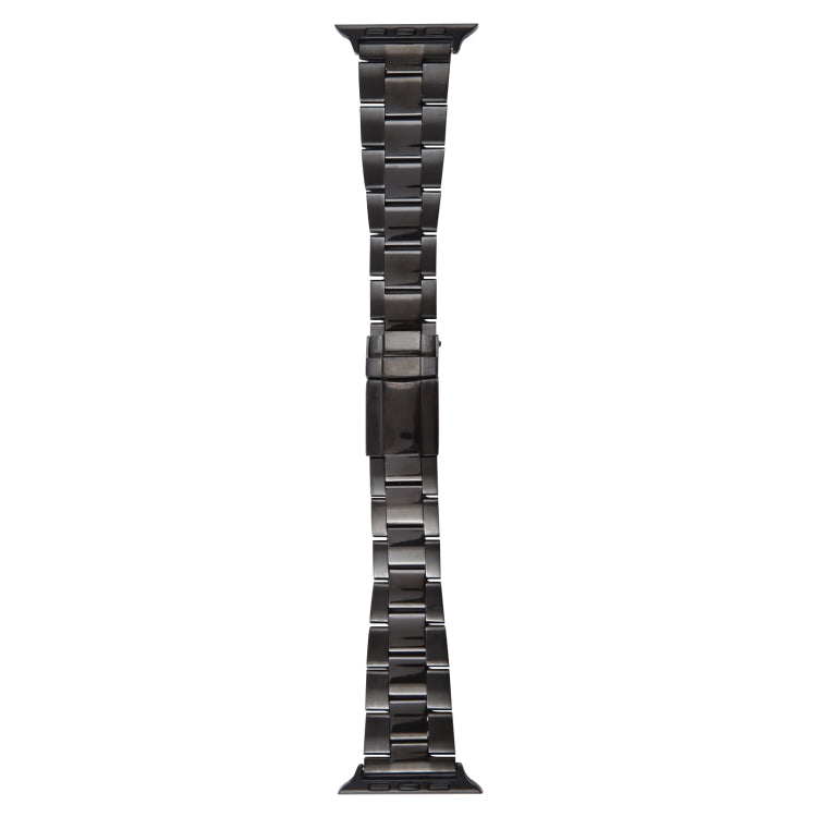 For Apple Watch SE 40mm Three-Bead Stainless Steel Watch Band(Black) - free shipping - PMC TechLife - Order now!