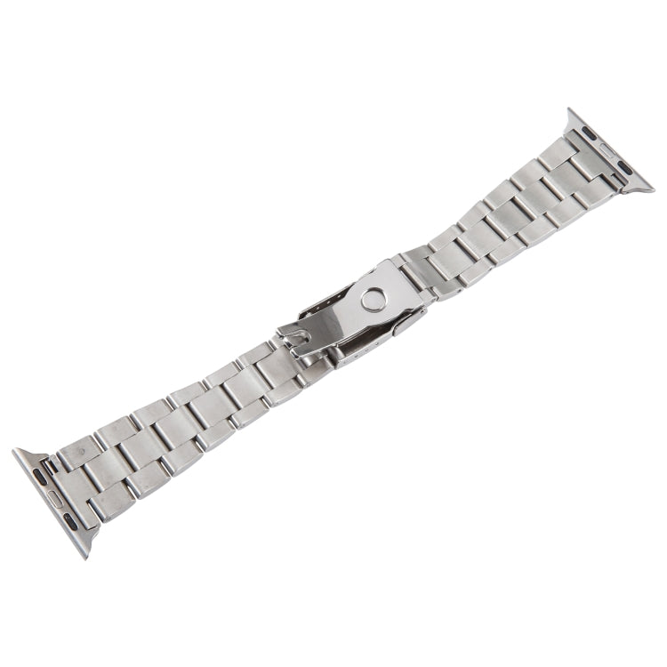 For Apple Watch 42mm Three-Bead Stainless Steel Watch Band(Silver) - free shipping - PMC TechLife - Order now!