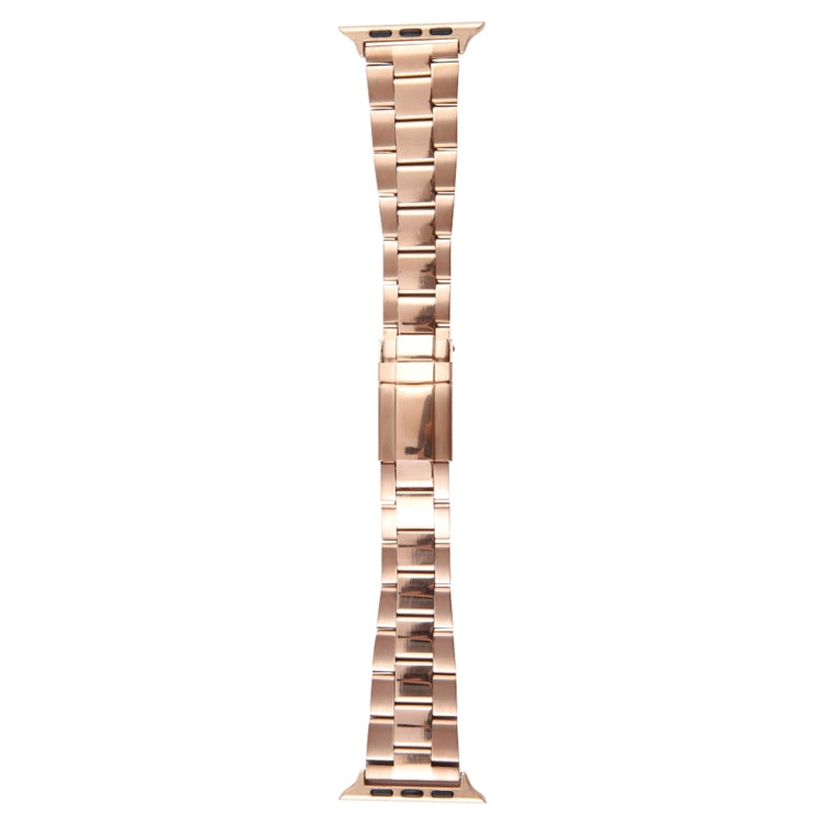 For Apple Watch 38mm Three-Bead Stainless Steel Watch Band(Rose Gold) - free shipping - PMC TechLife - Order now!
