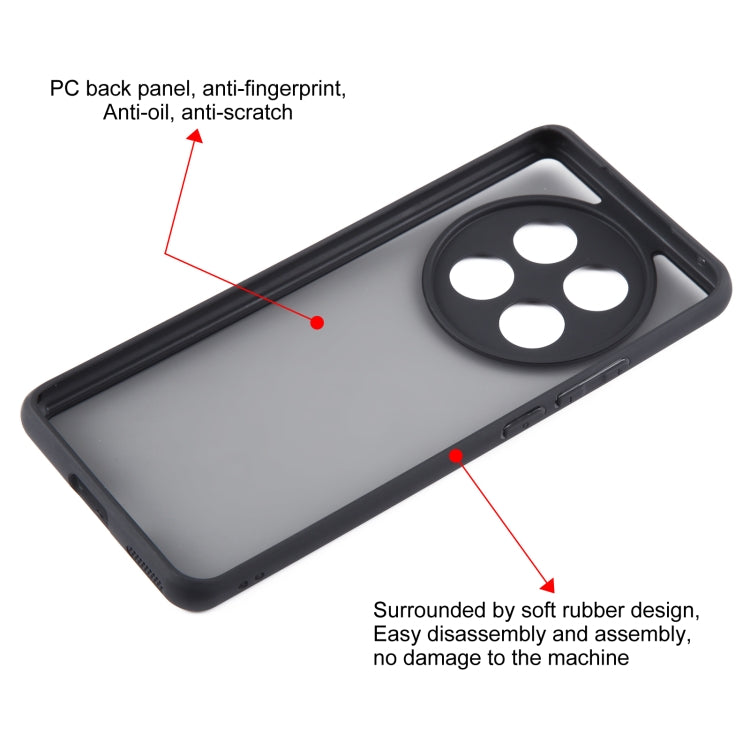 For OPPO A2 Pro Fine Pore Matte Black TPU + PC Phone Case - A2 Pro Cases by PMC TechLife | Online Shopping South Africa | PMC TechLife | Buy Now Pay Later Mobicred