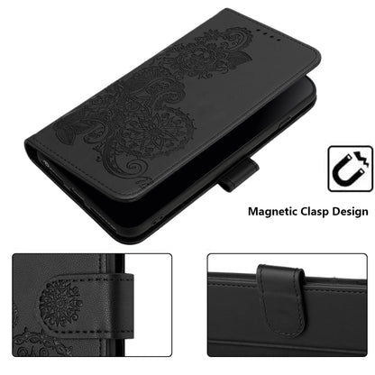 For Xiaomi Redmi K70 Datura Flower Embossed Flip Leather Phone Case(Black) - K70 Cases by PMC Jewellery | Online Shopping South Africa | PMC Jewellery | Buy Now Pay Later Mobicred