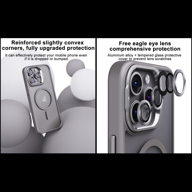 For iPhone 13 Pro Invisible Lens Holder PC + TPU Frosted MagSafe Phone Case(Black) - iPhone 13 Pro Cases by PMC TechLife | Online Shopping South Africa | PMC TechLife