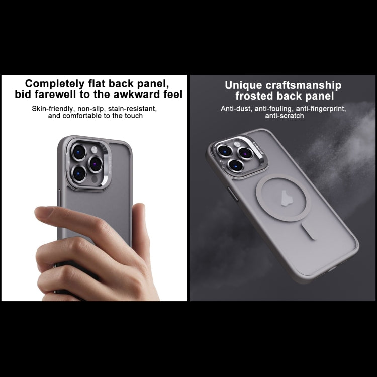 For iPhone 15 Pro Invisible Lens Holder PC + TPU Frosted MagSafe Phone Case(Green) - iPhone 15 Pro Cases by PMC TechLife | Online Shopping South Africa | PMC TechLife