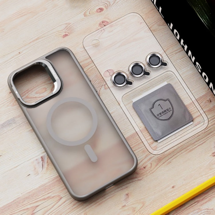 For iPhone 14 Pro Invisible Lens Holder PC + TPU Frosted MagSafe Phone Case(Green) - iPhone 14 Pro Cases by PMC TechLife | Online Shopping South Africa | PMC TechLife
