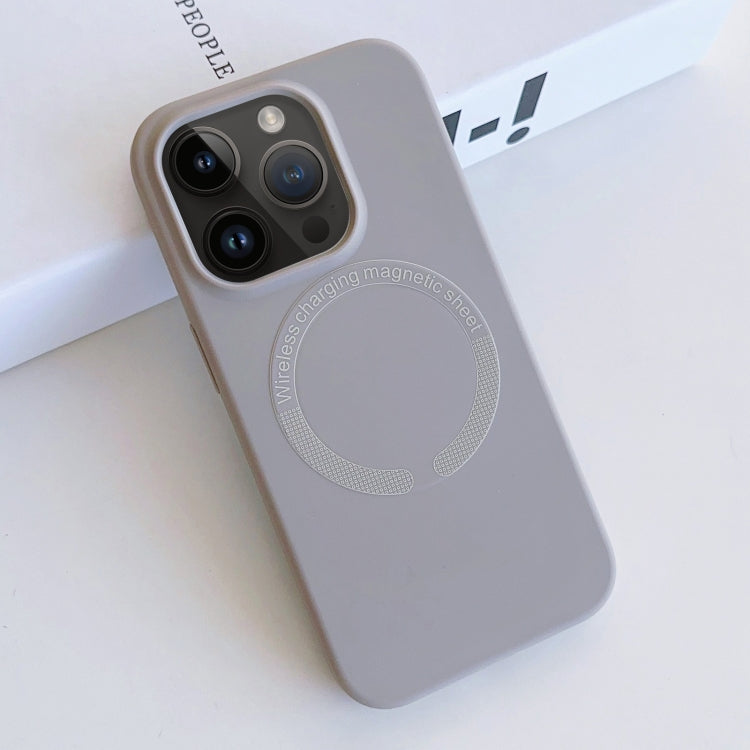 For iPhone 13 Pro Max MagSafe Magnetic Liquid Silicone Phone Case(Grey) - iPhone 13 Pro Max Cases by PMC TechLife | Online Shopping South Africa | PMC TechLife