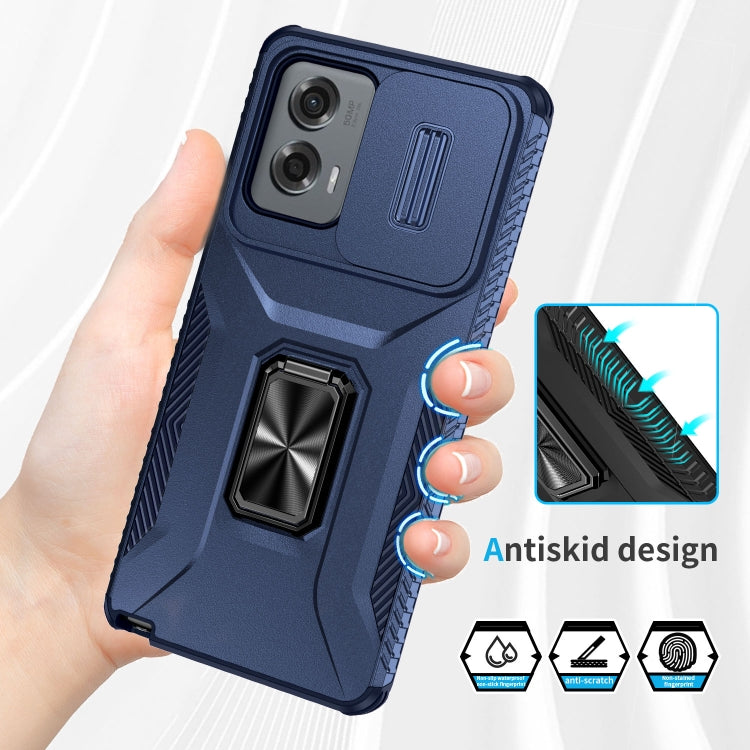For Motorola Moto G Stylus 2024 Sliding Camshield Holder Phone Case(Blue) - Motorola Cases by PMC Jewellery | Online Shopping South Africa | PMC Jewellery | Buy Now Pay Later Mobicred