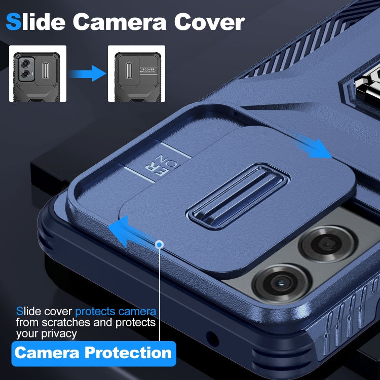 For Motorola Moto G Stylus 2024 Sliding Camshield Holder Phone Case(Blue) - Motorola Cases by PMC Jewellery | Online Shopping South Africa | PMC Jewellery | Buy Now Pay Later Mobicred