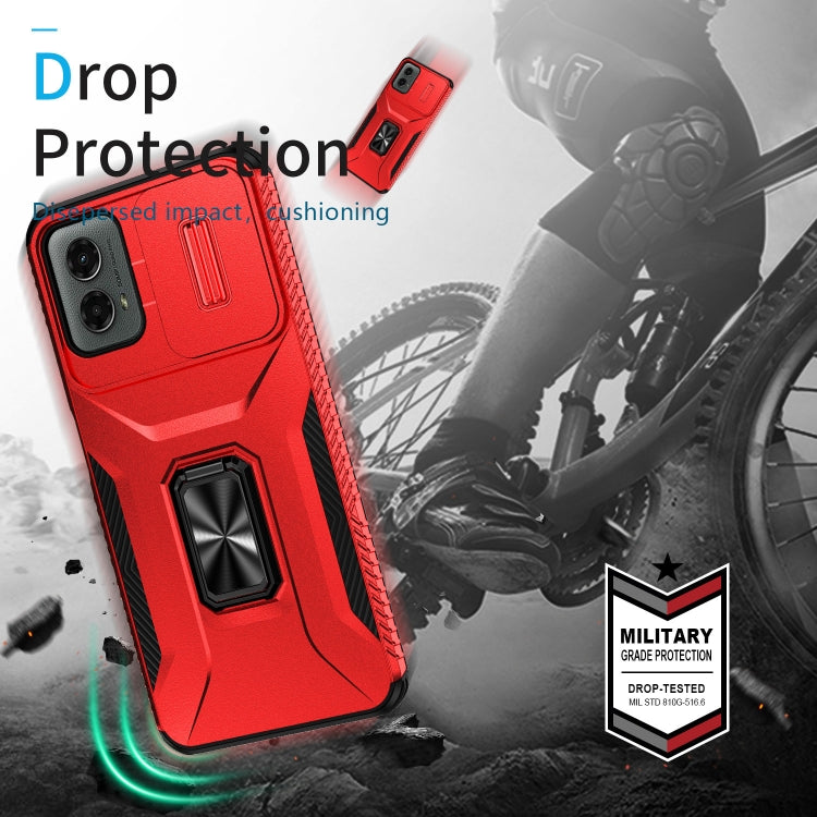 For Motorola Moto G 5G 2024 Sliding Camshield Holder Phone Case(Red) - Motorola Cases by PMC Jewellery | Online Shopping South Africa | PMC Jewellery | Buy Now Pay Later Mobicred