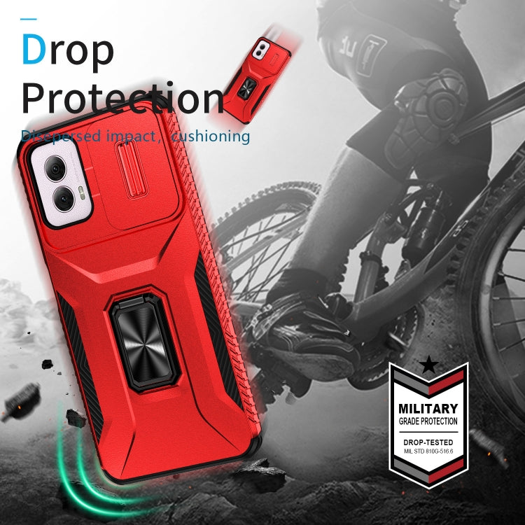 For Motorola Moto G Power 2024 Sliding Camshield Holder Phone Case(Red) - Motorola Cases by PMC Jewellery | Online Shopping South Africa | PMC Jewellery | Buy Now Pay Later Mobicred