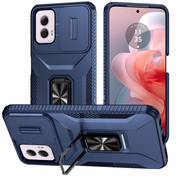 For Motorola Moto G Power 2024 Sliding Camshield Holder Phone Case(Blue) - Motorola Cases by PMC Jewellery | Online Shopping South Africa | PMC Jewellery | Buy Now Pay Later Mobicred
