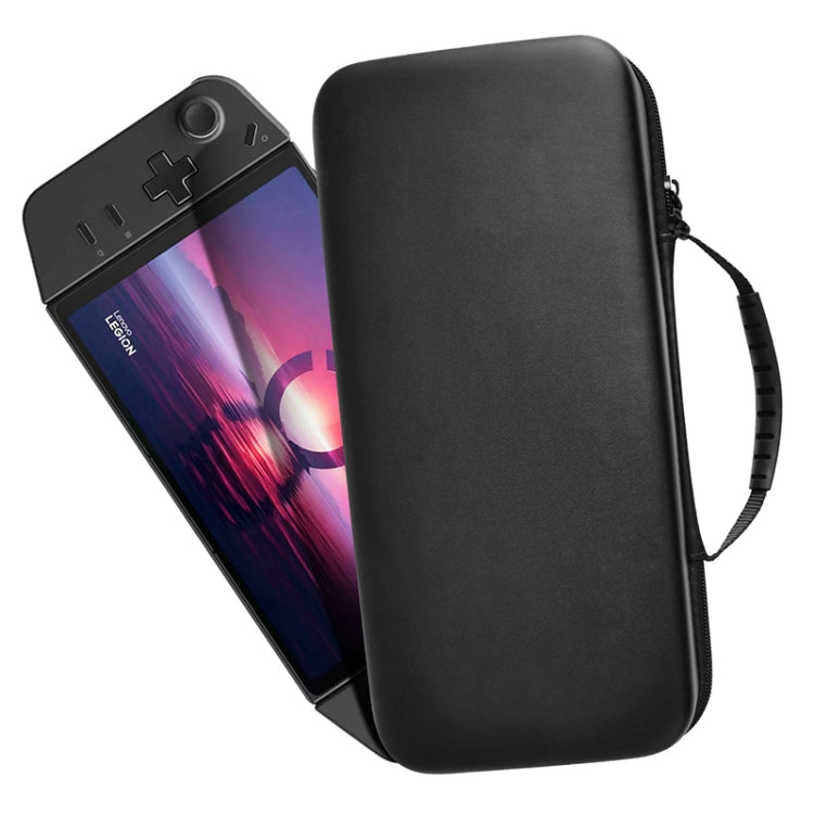 For Lenovo Legion Go  Portable EVA Leather Grain Game Console Storage Bag(Black) - Accessories by PMC TechLife | Online Shopping South Africa | PMC TechLife