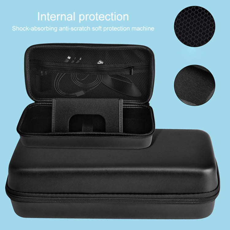 For Lenovo Legion Go  Portable EVA Leather Grain Game Console Storage Bag(Black) - Accessories by PMC TechLife | Online Shopping South Africa | PMC TechLife