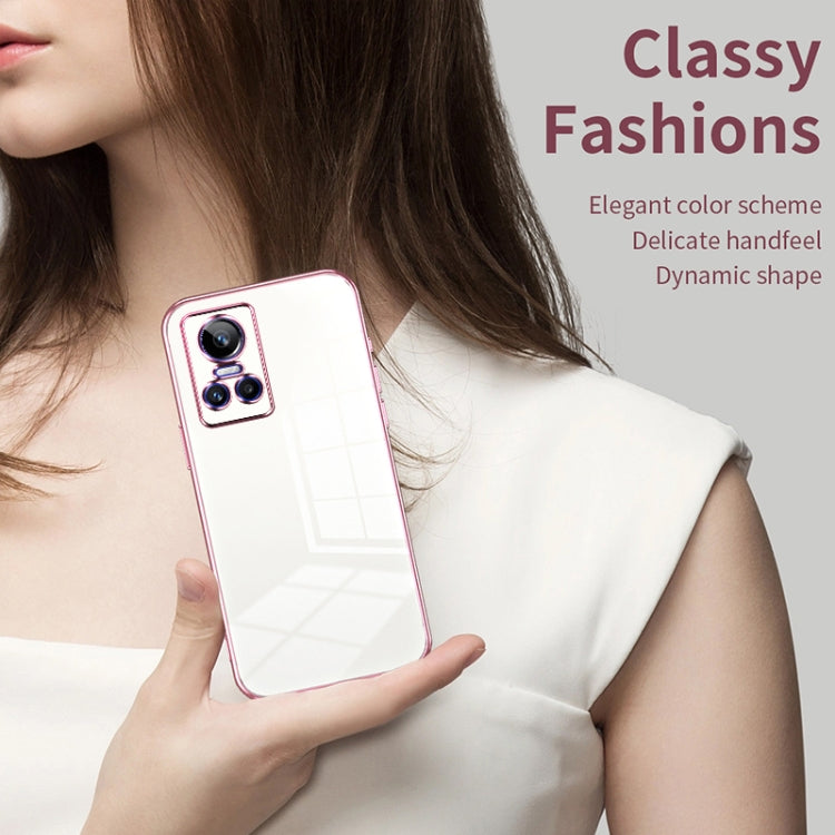 For Realme GT Neo 3 Transparent Plating Fine Hole Phone Case(Gold) - Realme Cases by PMC TechLife | Online Shopping South Africa | PMC TechLife