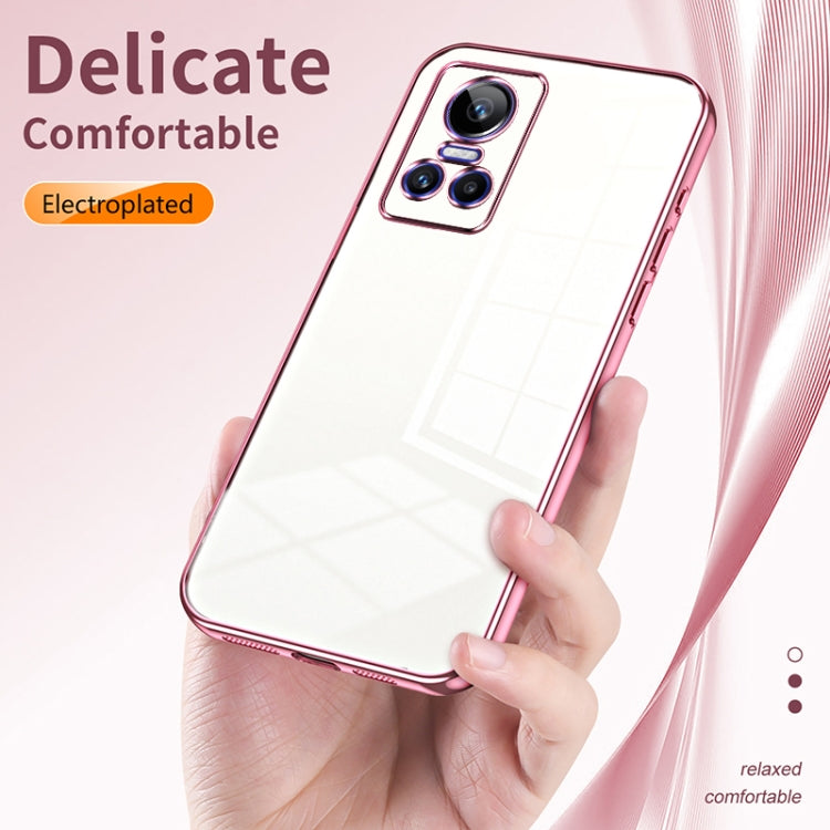 For Realme GT Neo 3 Transparent Plating Fine Hole Phone Case(Gold) - Realme Cases by PMC TechLife | Online Shopping South Africa | PMC TechLife