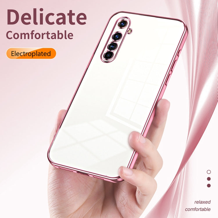 For Realme X50 Pro Transparent Plating Fine Hole Phone Case(Silver) - Realme Cases by PMC TechLife | Online Shopping South Africa | PMC TechLife