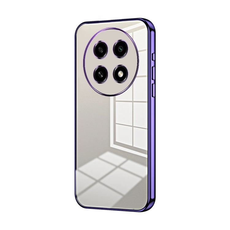 For OPPO A2 Pro Transparent Plating Fine Hole Phone Case(Purple) - A2 Pro Cases by PMC TechLife | Online Shopping South Africa | PMC TechLife | Buy Now Pay Later Mobicred