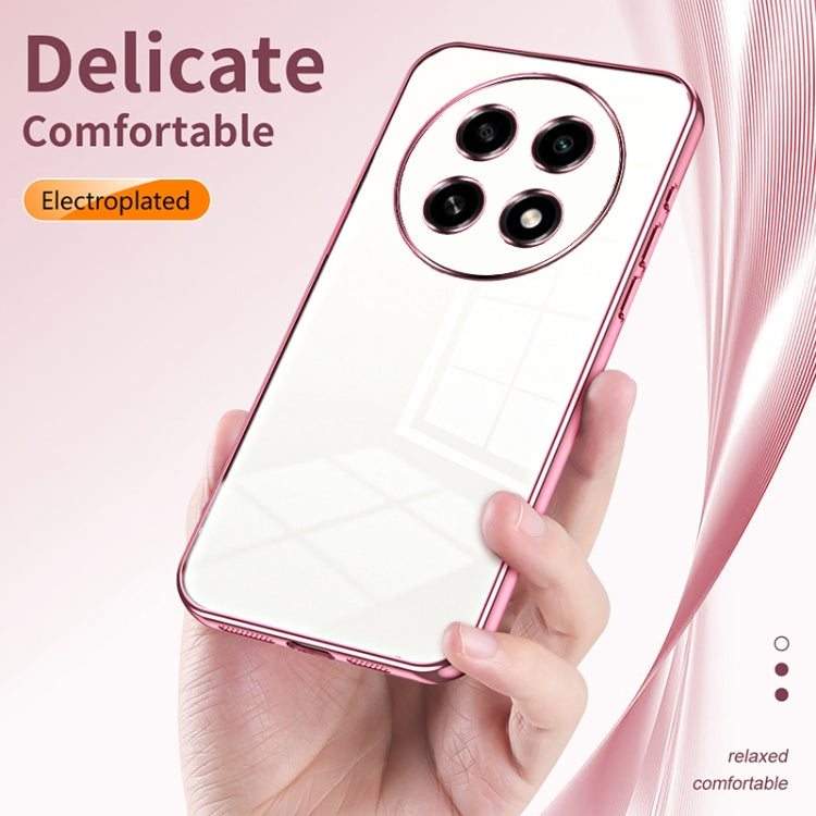 For OPPO A2 Pro Transparent Plating Fine Hole Phone Case(Silver) - A2 Pro Cases by PMC TechLife | Online Shopping South Africa | PMC TechLife | Buy Now Pay Later Mobicred