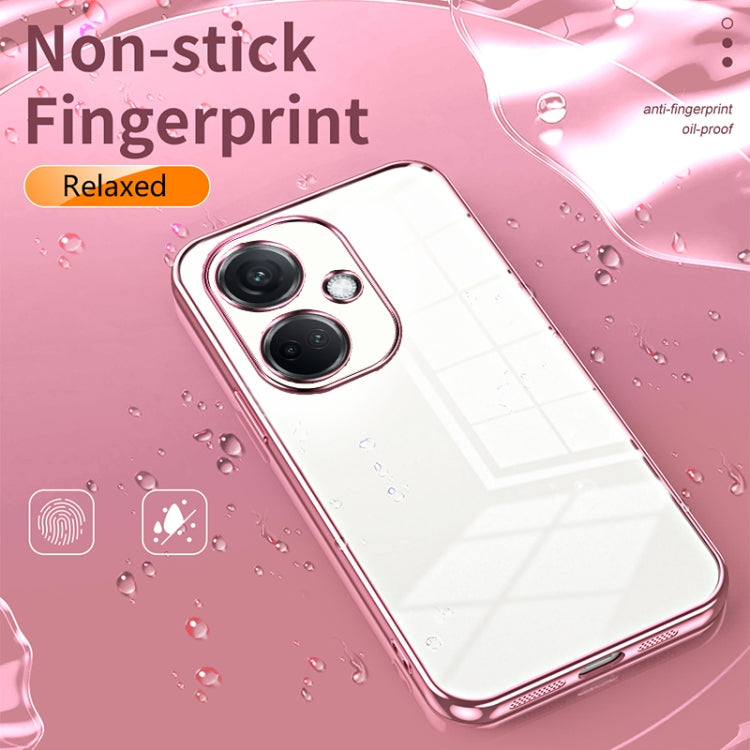 For OPPO K11 Transparent Plating Fine Hole Phone Case(Silver) - OPPO Cases by PMC TechLife | Online Shopping South Africa | PMC TechLife | Buy Now Pay Later Mobicred