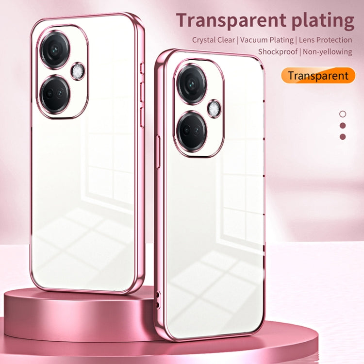 For OPPO K11 Transparent Plating Fine Hole Phone Case(Black) - OPPO Cases by PMC Jewellery | Online Shopping South Africa | PMC Jewellery | Buy Now Pay Later Mobicred