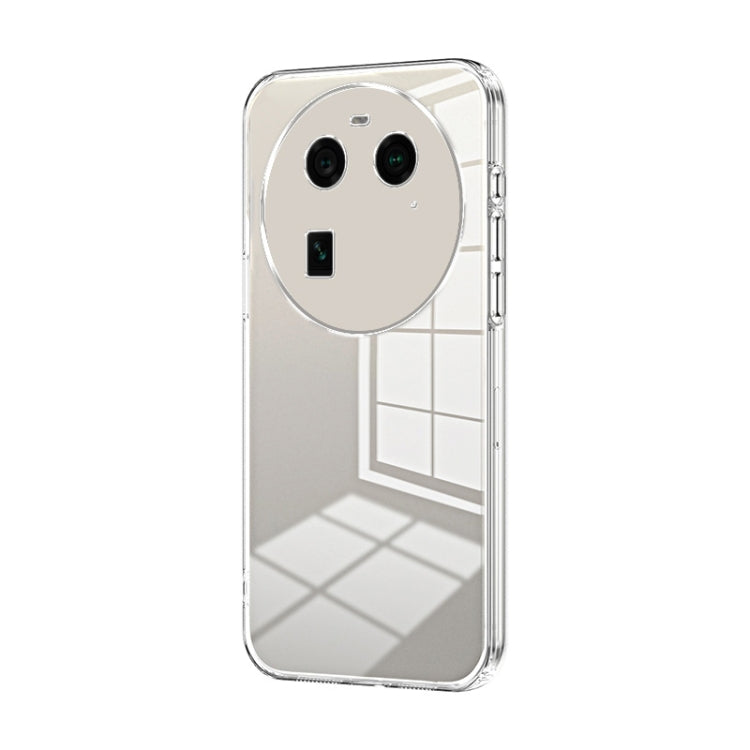 For OPPO Find X6 Transparent Plating Fine Hole Phone Case(Transparent) - OPPO Cases by PMC TechLife | Online Shopping South Africa | PMC TechLife | Buy Now Pay Later Mobicred