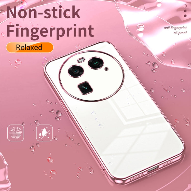 For OPPO Find X6 Transparent Plating Fine Hole Phone Case(Silver) - OPPO Cases by PMC TechLife | Online Shopping South Africa | PMC TechLife | Buy Now Pay Later Mobicred