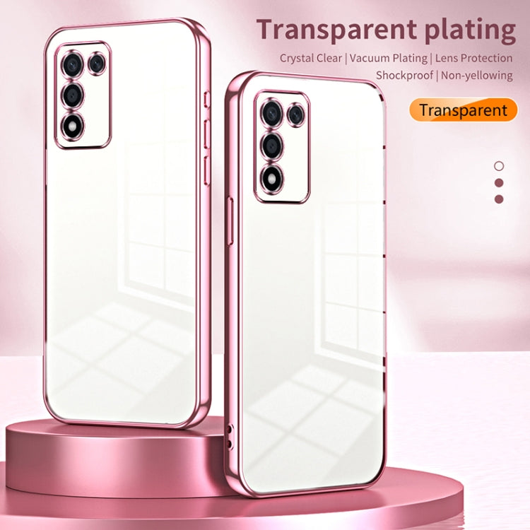 For OPPO K9s / K10 Energy Transparent Plating Fine Hole Phone Case(Gold) - OPPO Cases by PMC TechLife | Online Shopping South Africa | PMC TechLife | Buy Now Pay Later Mobicred