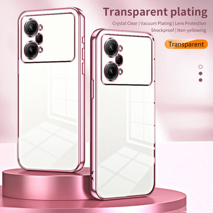 For OPPO K10 Pro Transparent Plating Fine Hole Phone Case(Silver) - OPPO Cases by PMC Jewellery | Online Shopping South Africa | PMC Jewellery | Buy Now Pay Later Mobicred