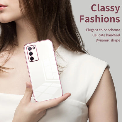 For OPPO A55 5G / A56 / A53s 5G Transparent Plating Fine Hole Phone Case(Purple) - OPPO Cases by PMC Jewellery | Online Shopping South Africa | PMC Jewellery | Buy Now Pay Later Mobicred